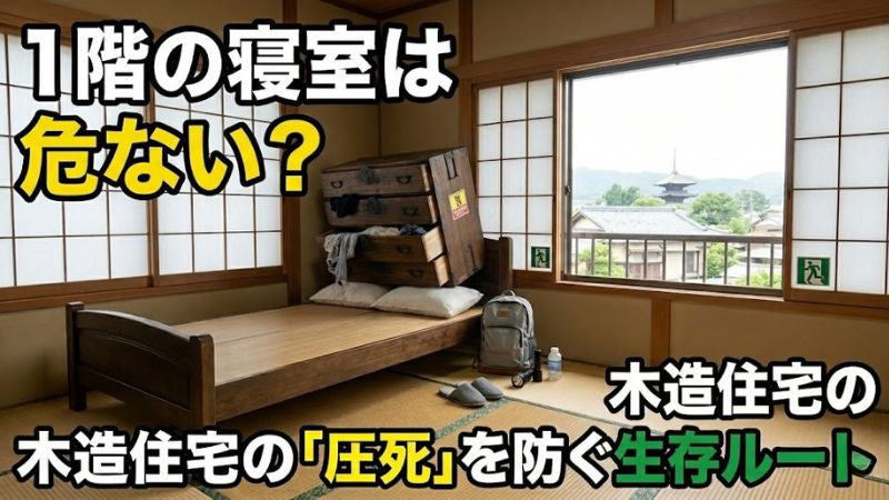 寝ている間に震度7が来たら？木造住宅の1階で「逃げる」が間に合わない理由と、6秒で命を守る新しい避難行動