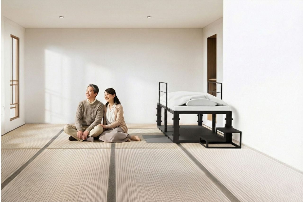 命を守る、鉄の家具。TETUNOMA（鉄の間）耐震ベッドフレーム – 日心