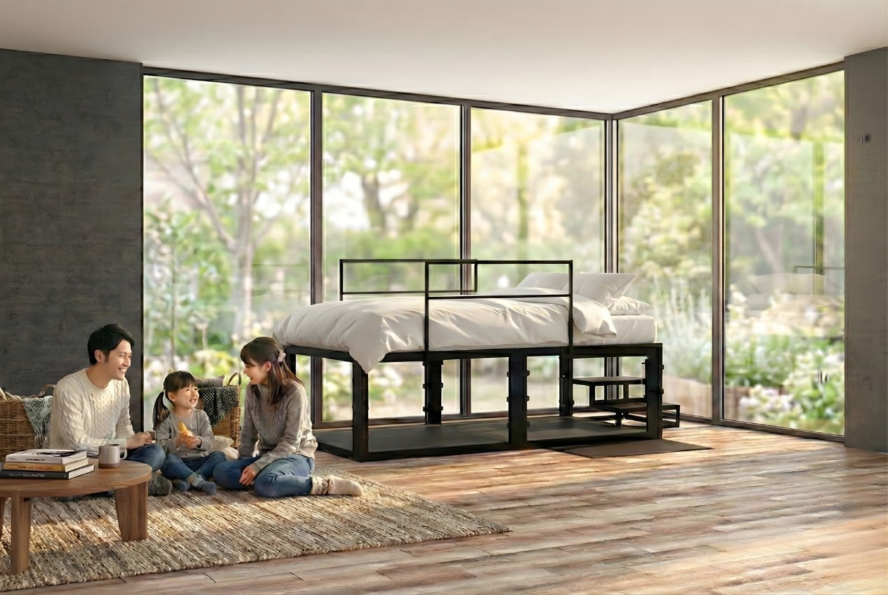 命を守る、鉄の家具。TETUNOMA（鉄の間）耐震ベッドフレーム – 日心